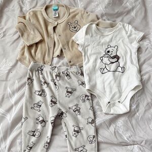 baby winnie the pooh 3 piece set